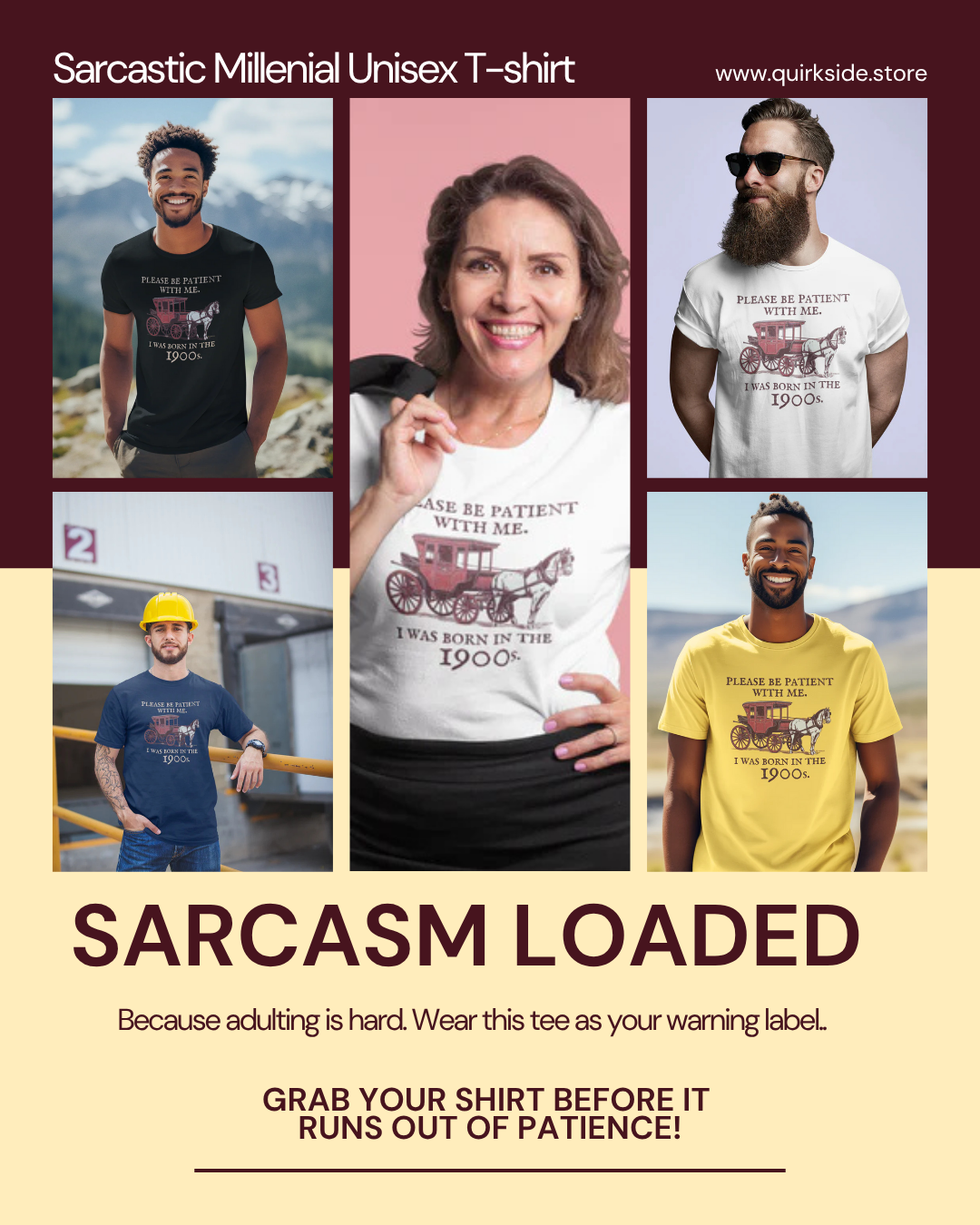 Quirkside Creations Facebook ad: Wear your weird proudly