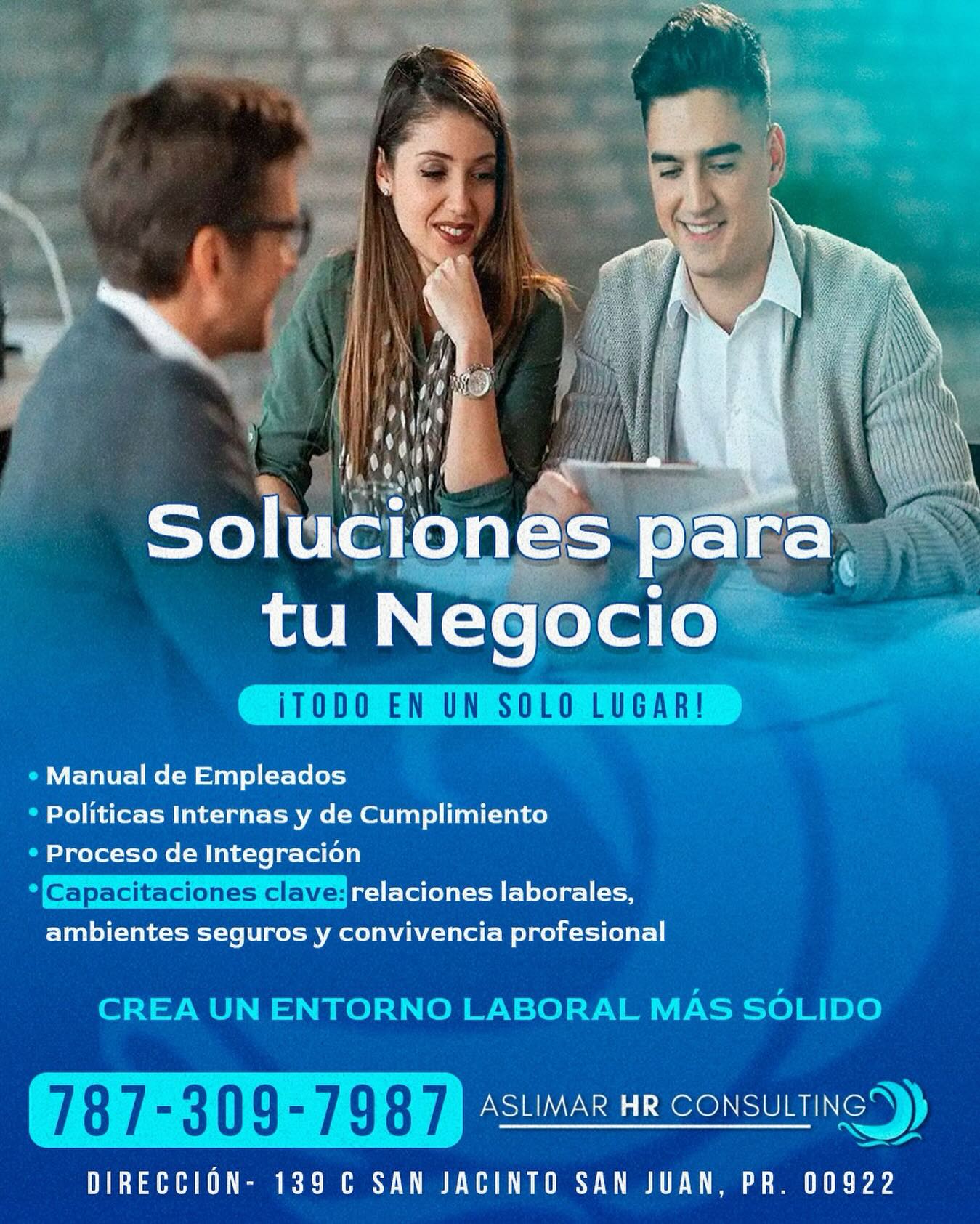 Aslimar HR Consulting Facebook ad: ¿Tu empresa necesita apoyo?
