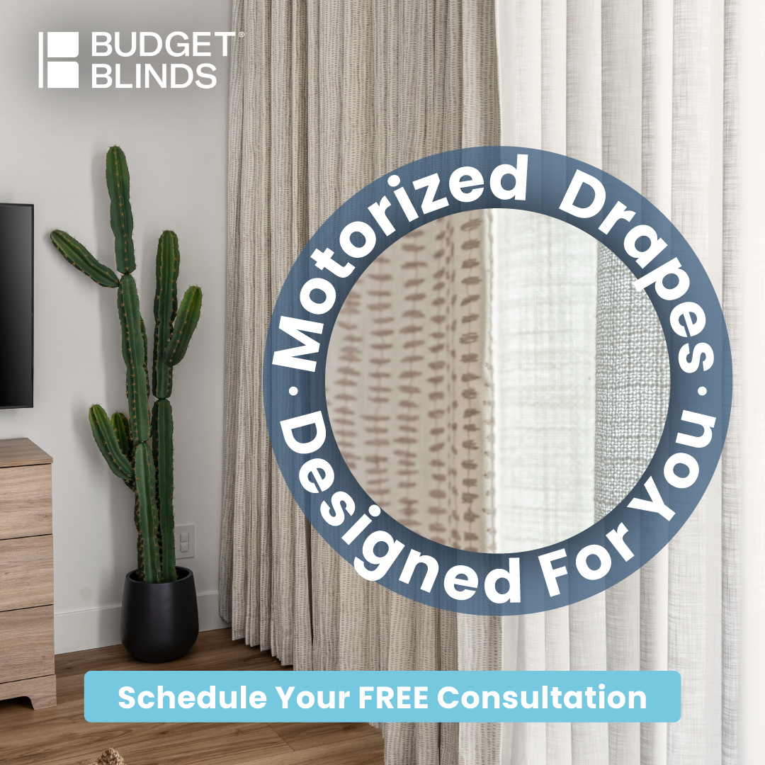 Budget Blinds Facebook ad: Designed For Your Home, By You