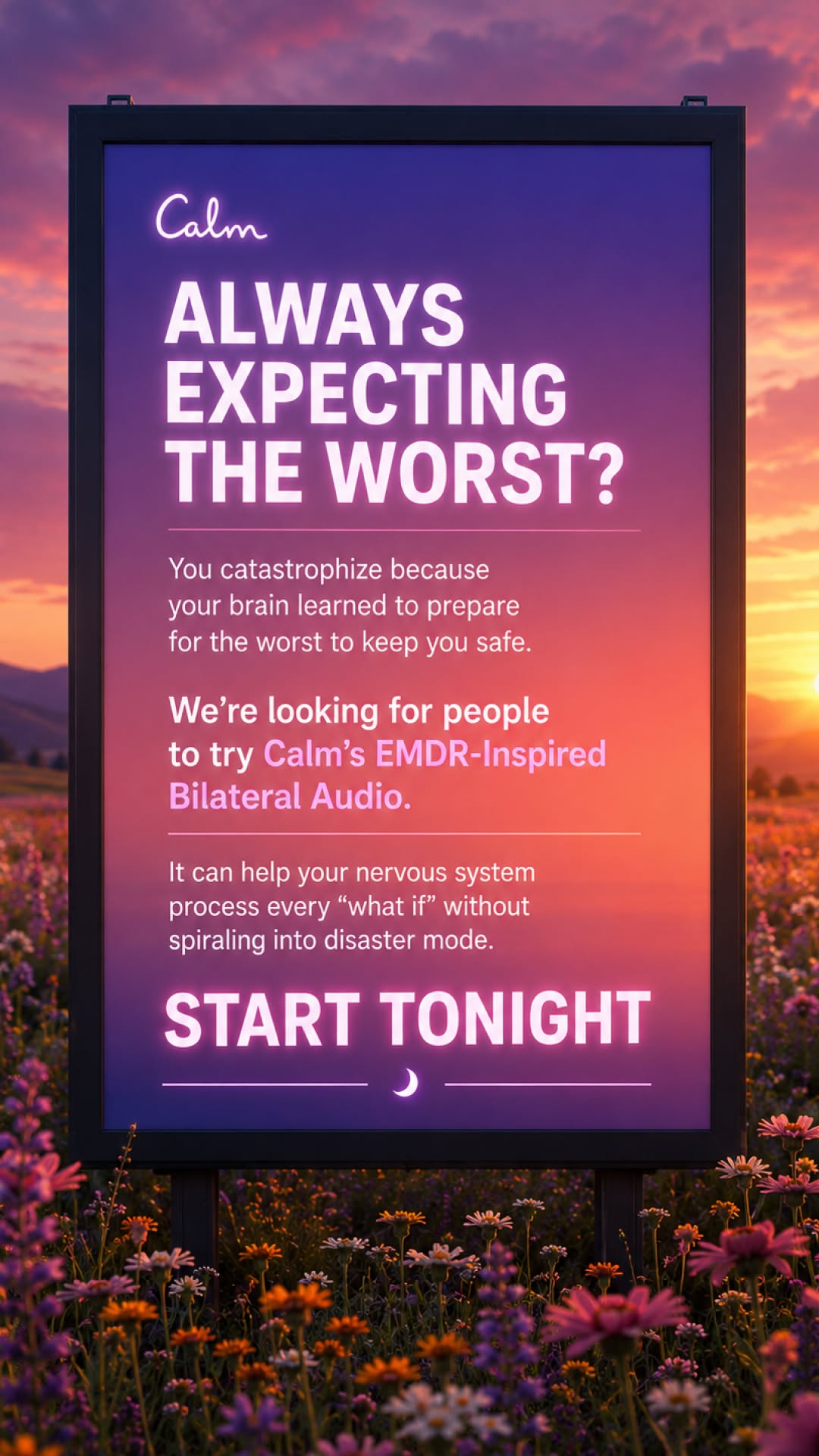 Calm Facebook ad