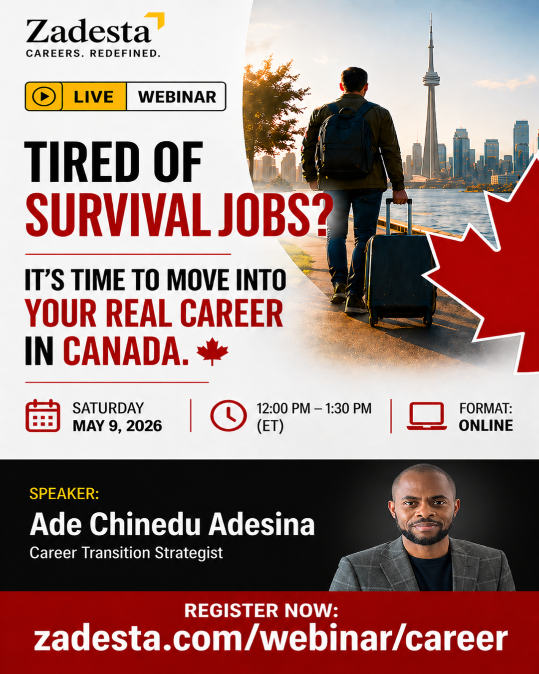 ZadestaGroup Facebook ad: Stop Survival Jobs. Start Your Career.