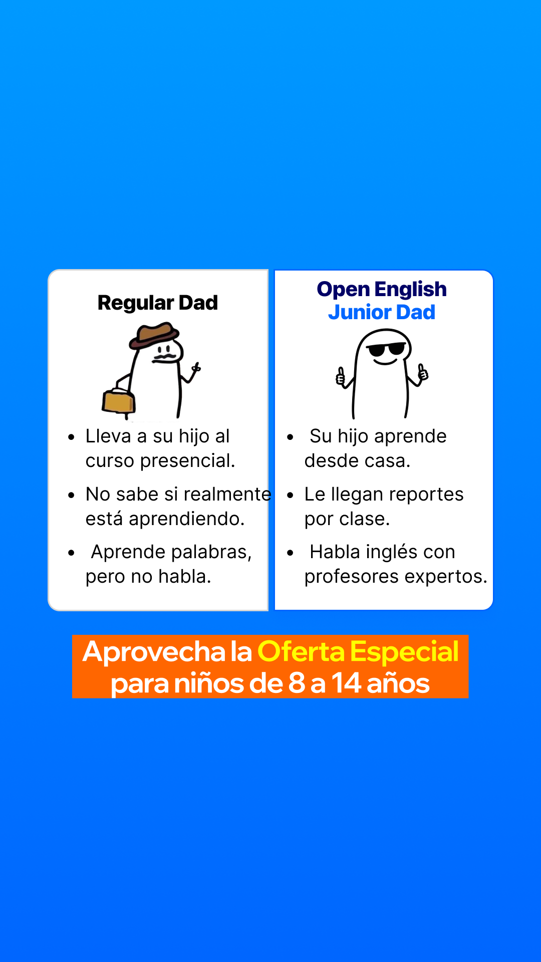 Open English Junior Facebook ad