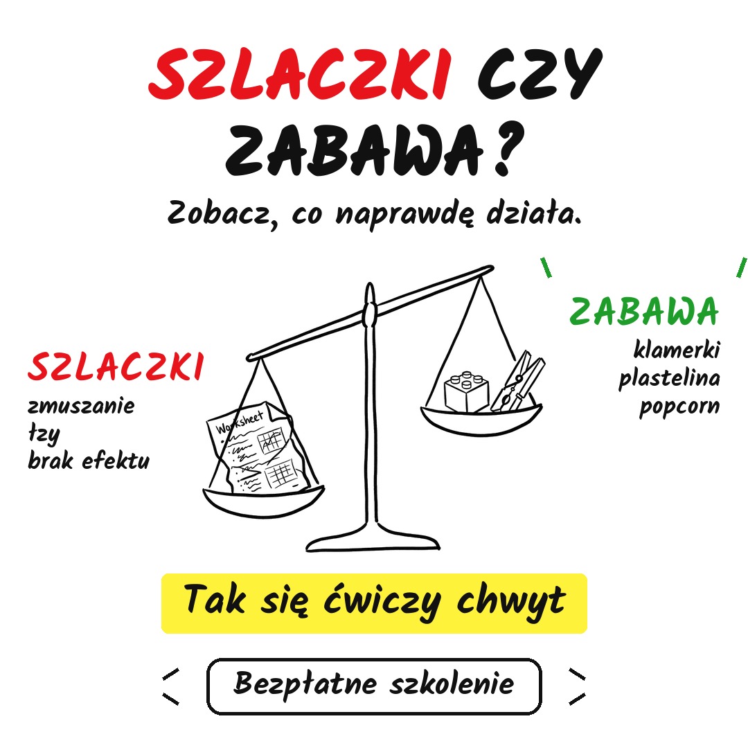 Sonia Michalik psycholog dziecięca Facebook ad: 10 sposobów na poprawny chwyt u dzieci do 7 roku życia