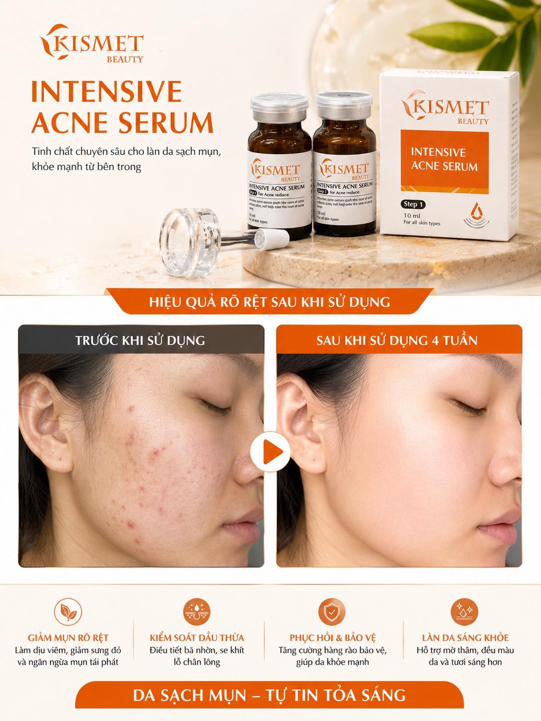 Kismet - Dược Mỹ Phẩm Hàng Đầu Châu Âu Facebook ad: 𝐒𝐞𝐫𝐮𝐦 𝐌𝐮̣𝐧 𝐒𝐭𝐞𝐩 𝟏 𝐊𝐈𝐒𝐌𝐄𝐓, Tinh chất…