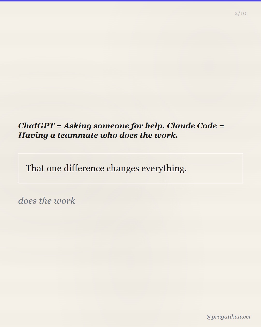 Techfinlife Facebook ad: ChatGPT = Asking someone for help.