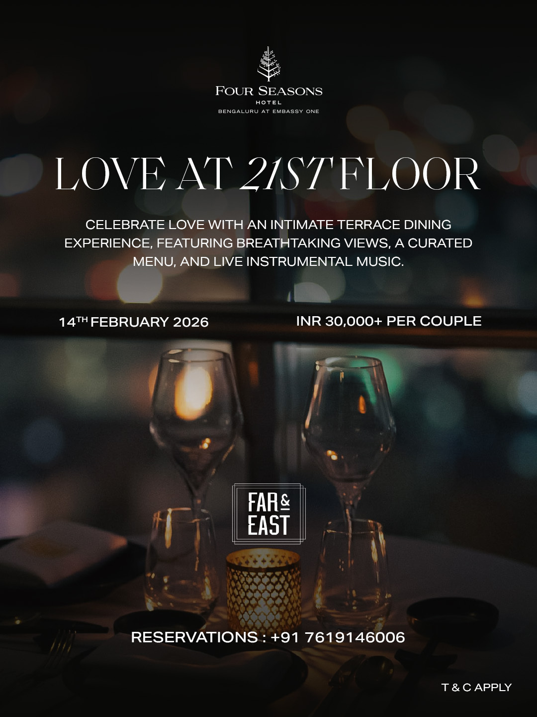 Four Seasons Hotel Bengaluru at Embassy One Facebook ad: Love at 21st Floor