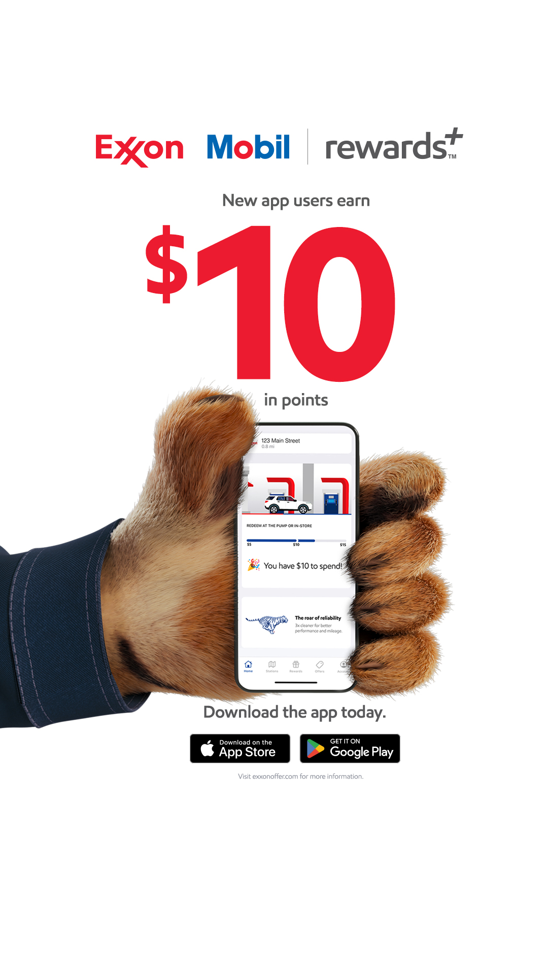 Exxon Fuels Facebook ad: Earn points with the app