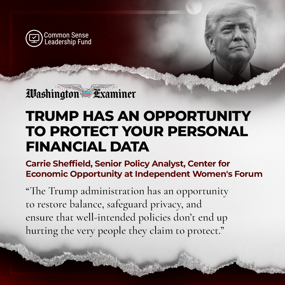 Common Sense Leadership Fund Facebook ad: End Biden’s Open Banking