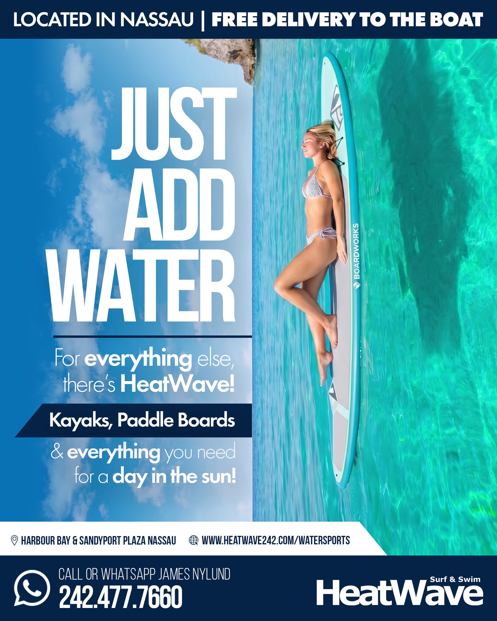 Heat Wave Surf & Swim Facebook ad: Water Sports