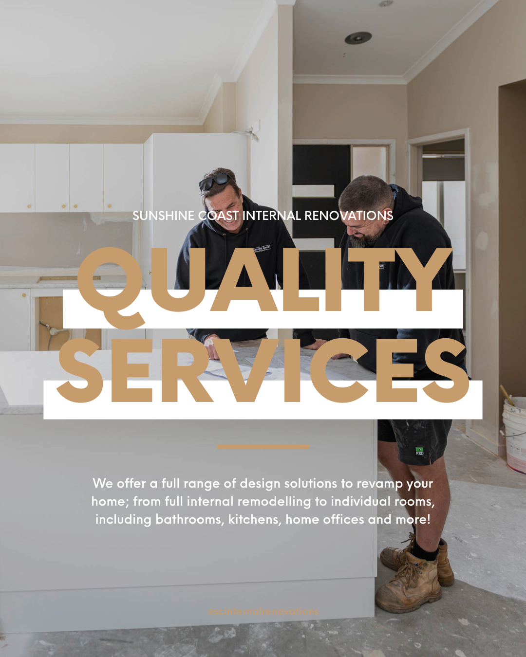 Sunshine Coast Internal Renovations Facebook ad: Dreaming of a modern kitchen, fresh bathroom or…