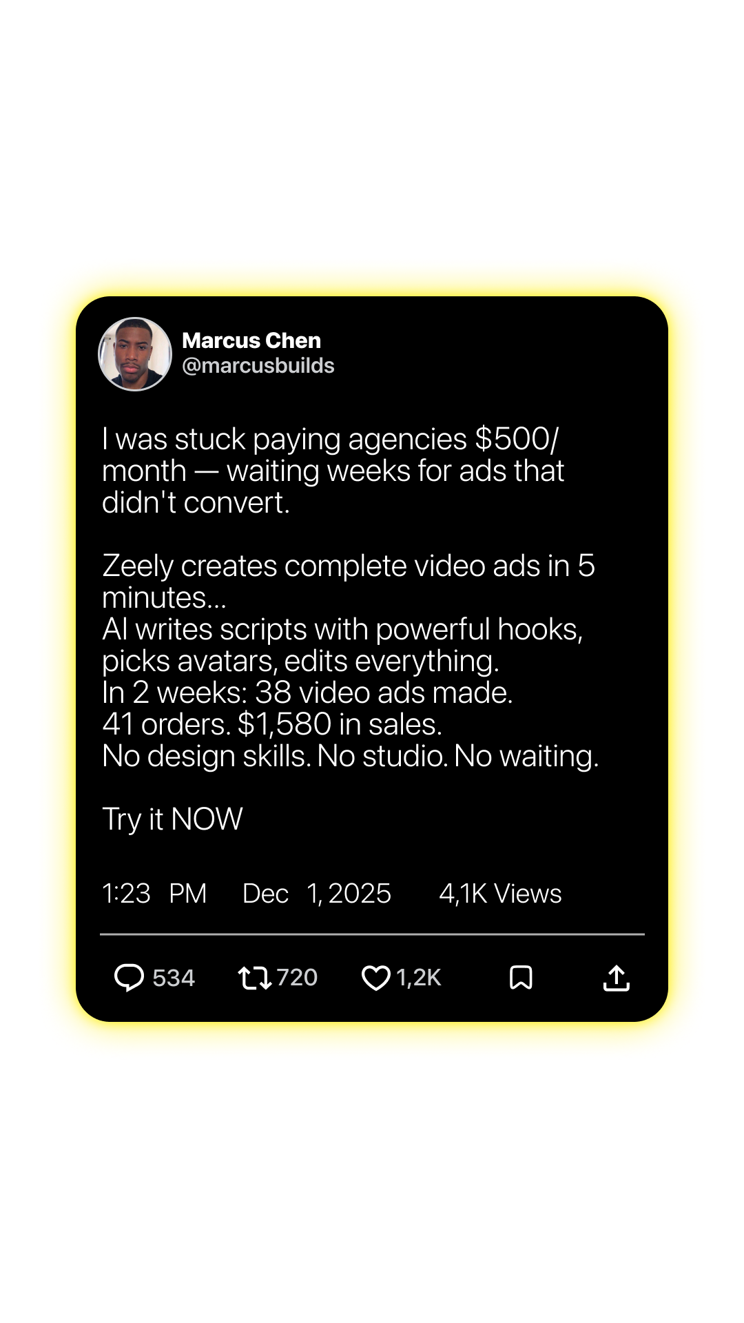 Zeely Facebook ad