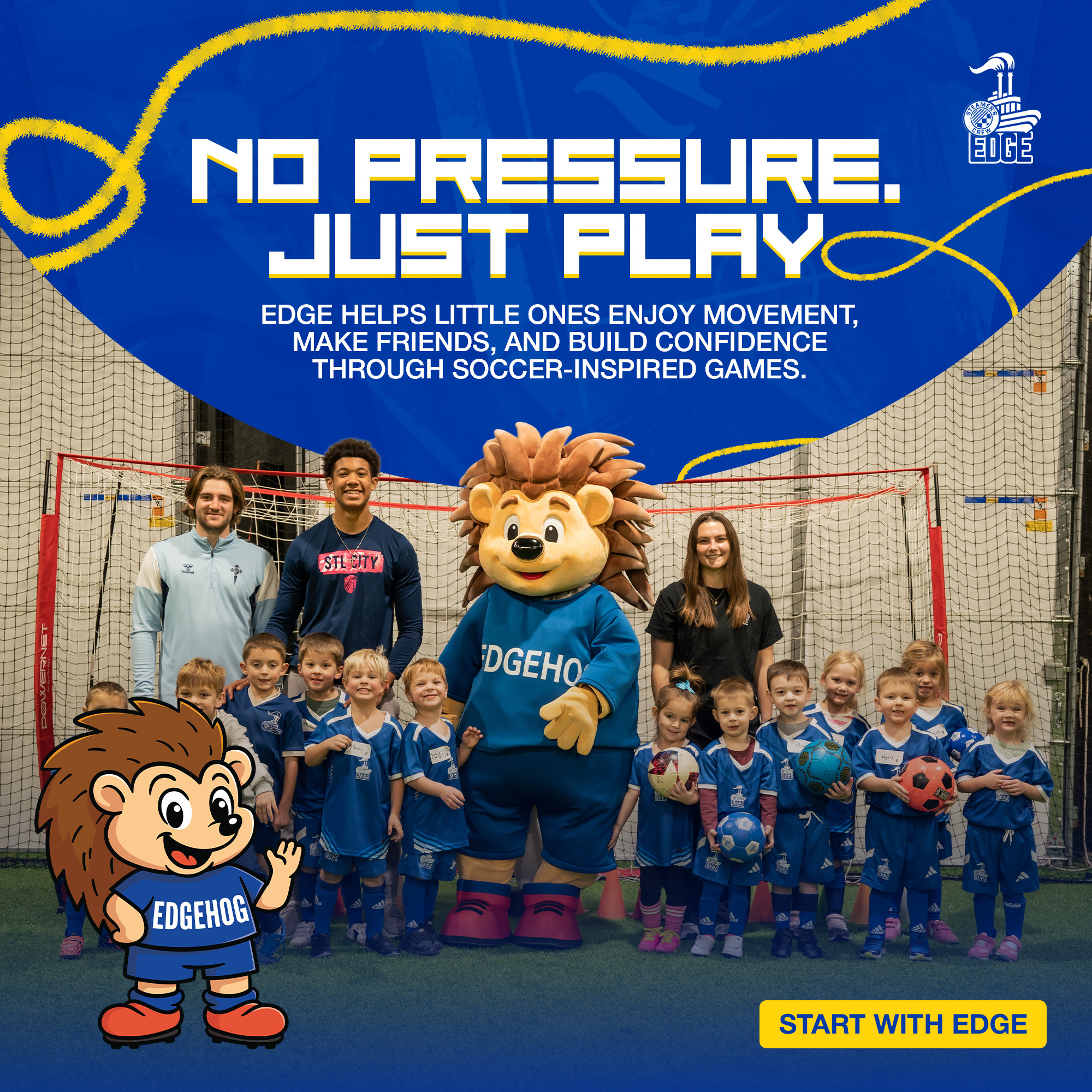 Steamer’s Crew Soccer Club Facebook ad: Intro to Soccer | Ages 18 Months to 4 years