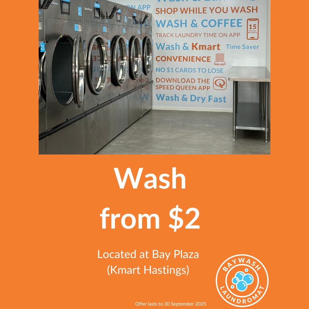 Bay Wash Laundromat Facebook ad from Sep 24, 2025