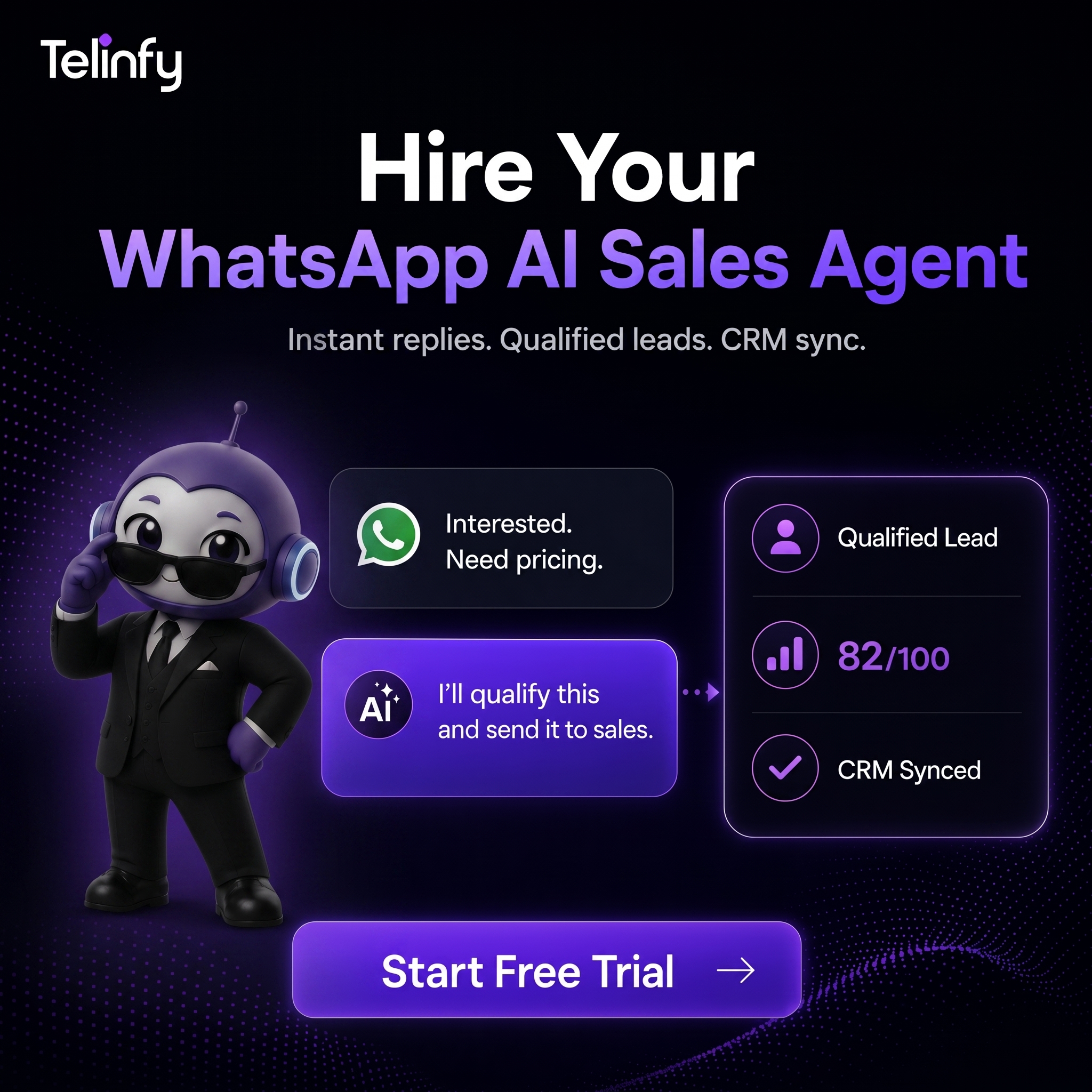 GreenAds Global Pvt Ltd Facebook ad: Hire Your WhatsApp AI Sales Agent