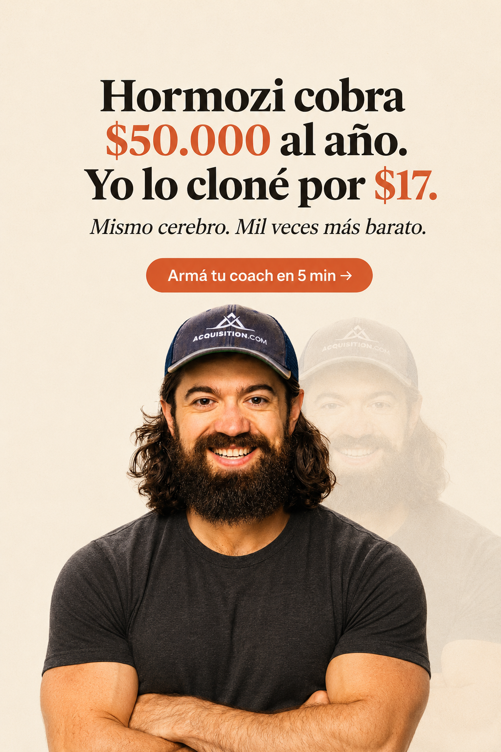Baltasar Acosta Facebook ad: Cloné a Alex Hormozi.