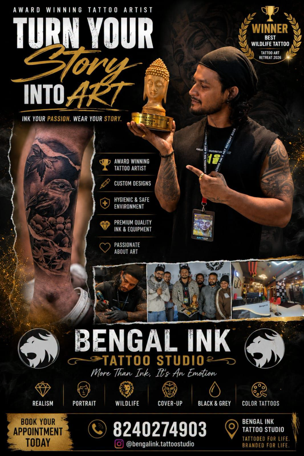 Bengal Ink Tattoo Studio Facebook ad