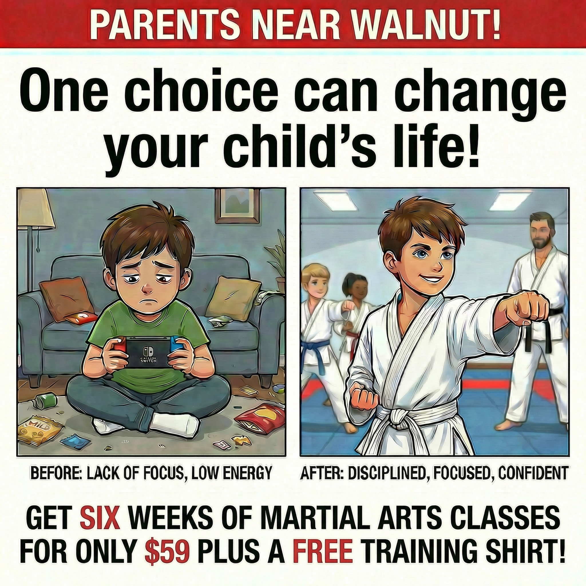 Yusan Taekwondo Academy Facebook ad from Mar 17, 2026