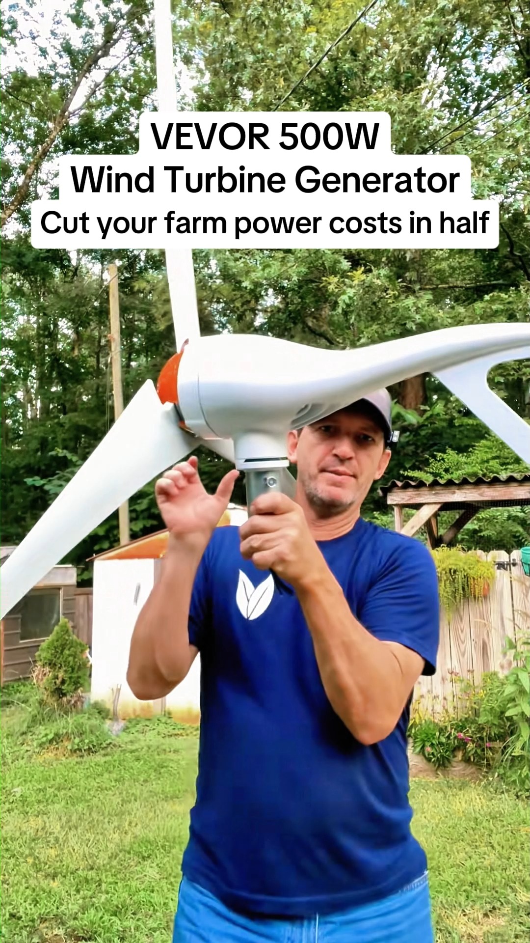 VEVOR Home Improvement Facebook ad: VEVOR Wind Turbine Generator starts generating energy at…