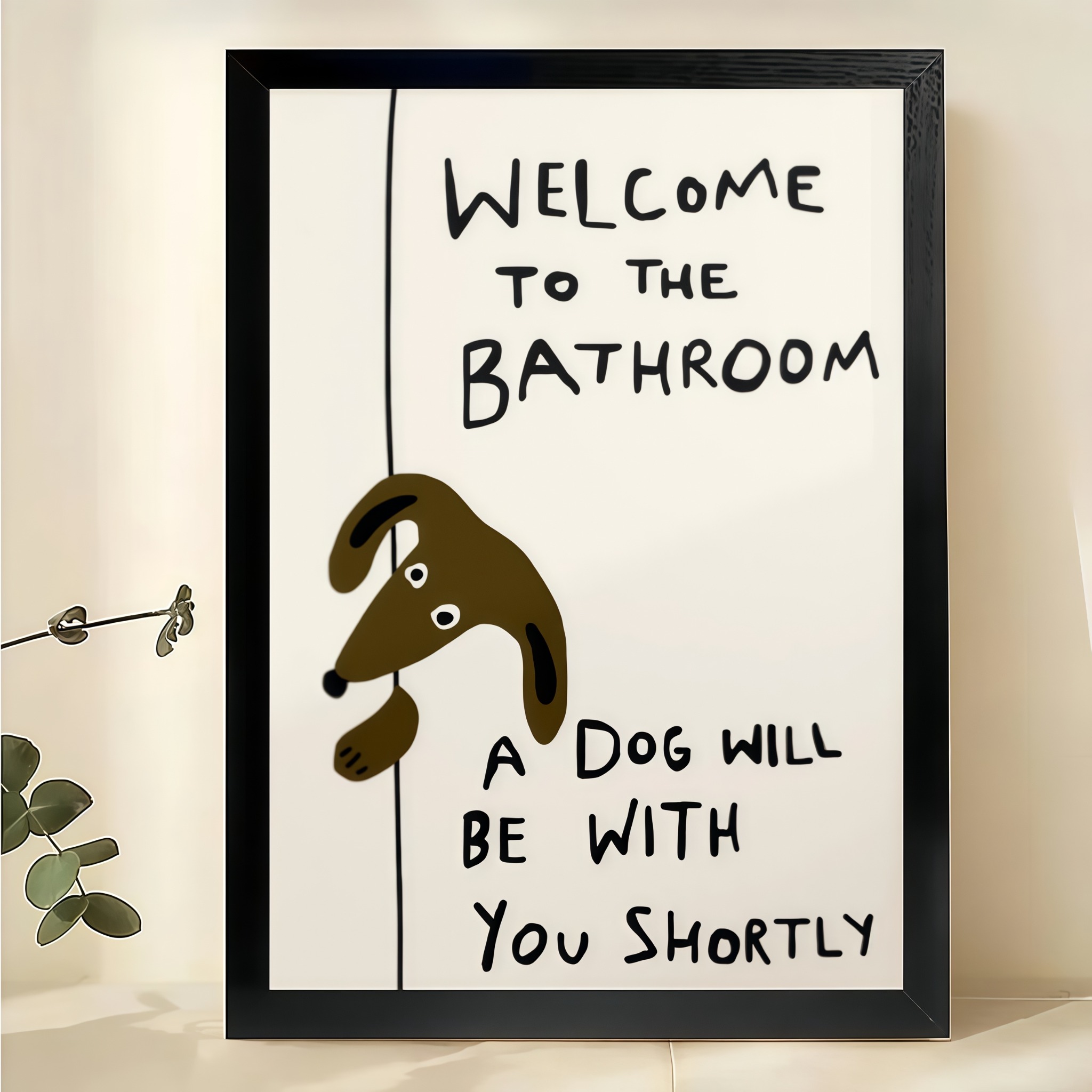 Wallcow Facebook ad: Bathroom Rules, Dog Edition