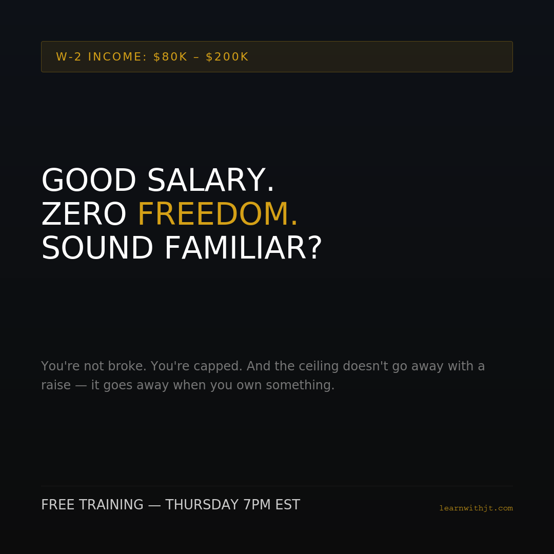 JT Sudderth Facebook ad: The 5 Step System Behind $15M in Wholesale Deals. Free…