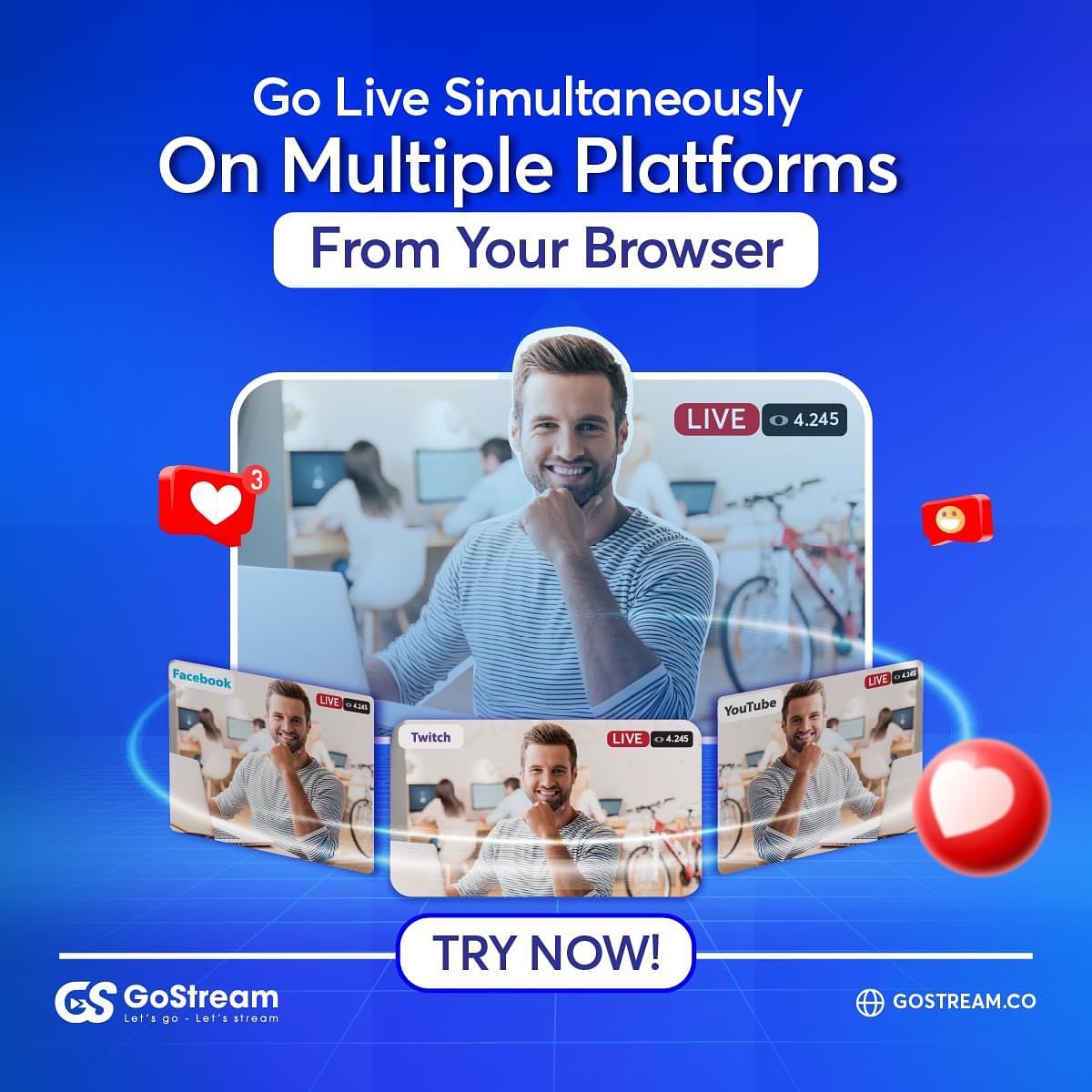 GoStream Facebook ad