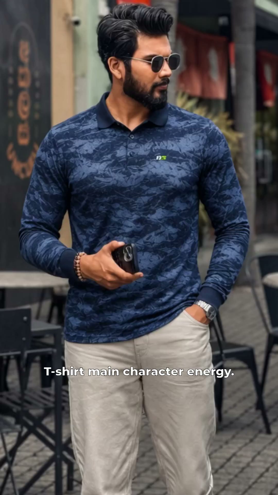 11xsports Facebook ad: Navy Blue Polyester And Lycra T Shirt For Men