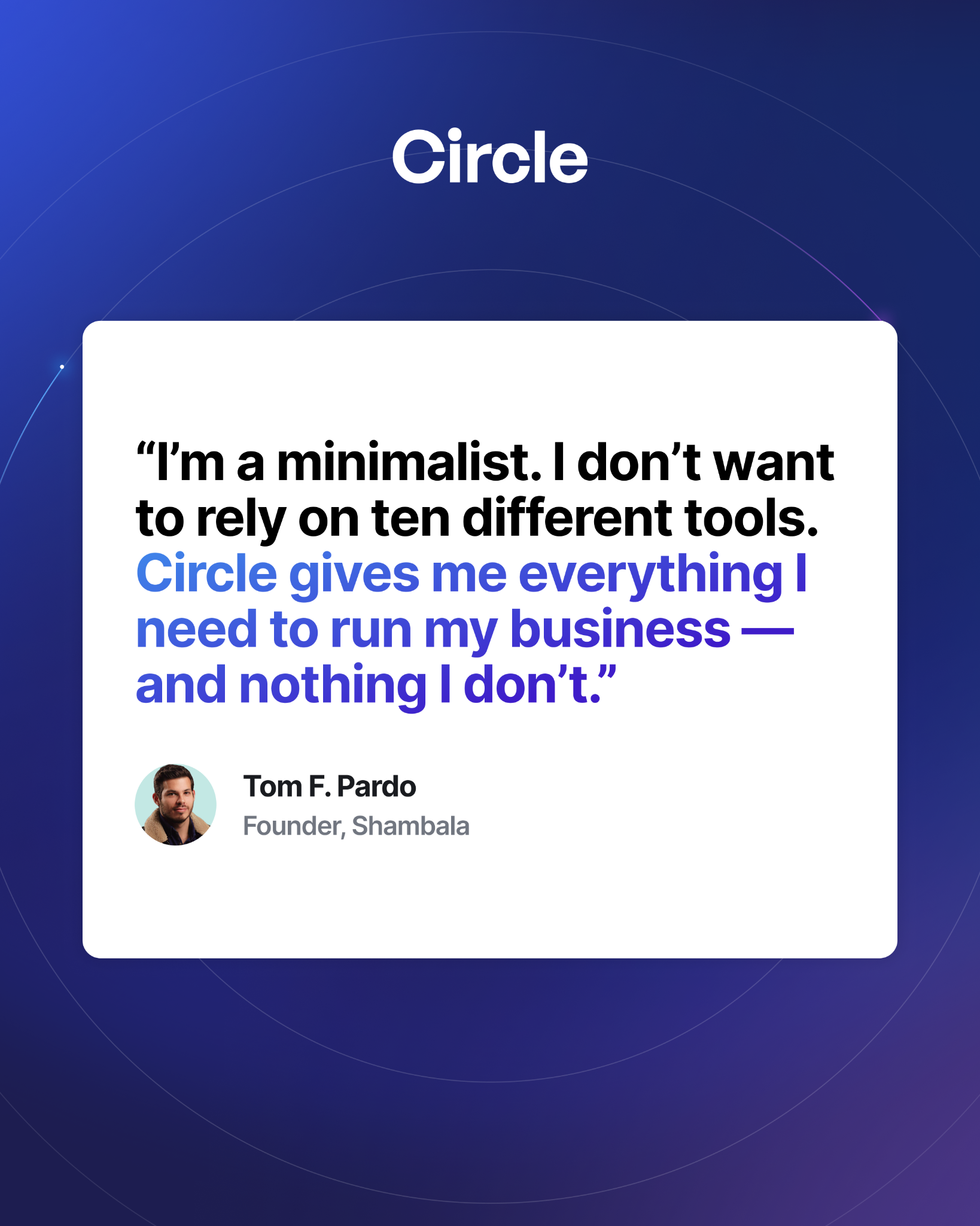 Circle Facebook ad: Launch your Circle community