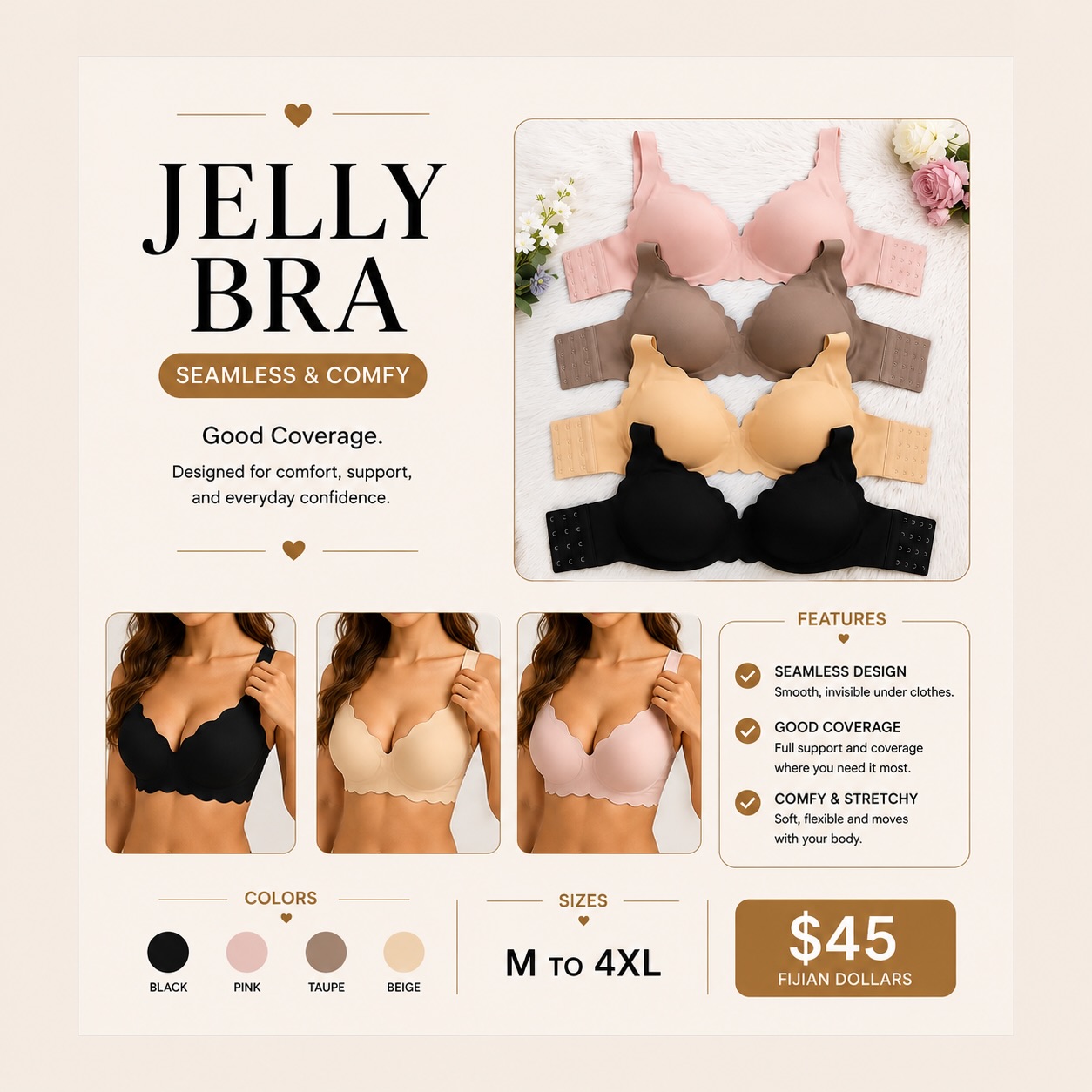 Lingerie Boutique in Fiji Facebook ad: NEW ARRIVALS ARE HERE!