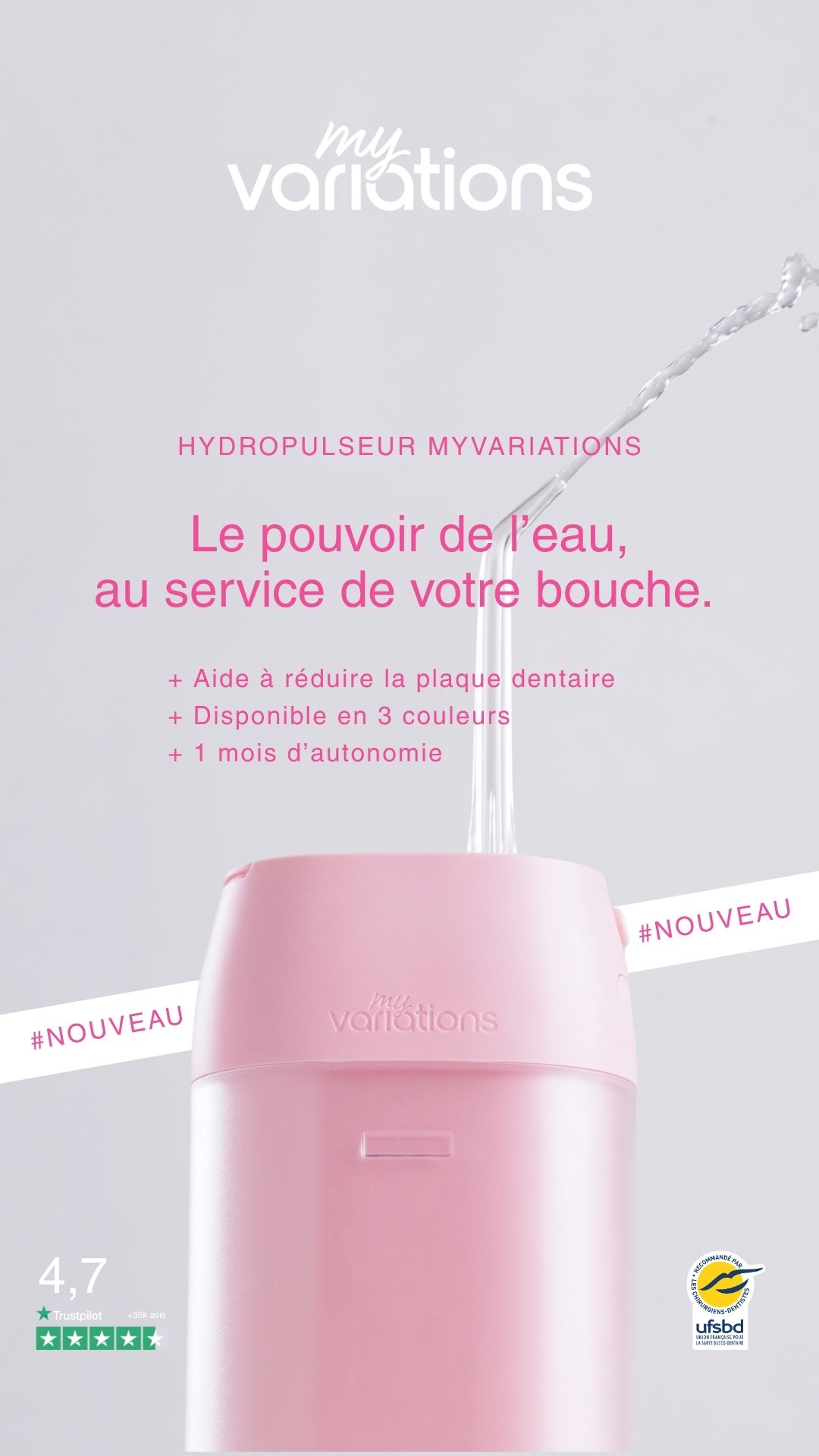 My Variations Facebook ad: L'hydropulseur MyVariations.