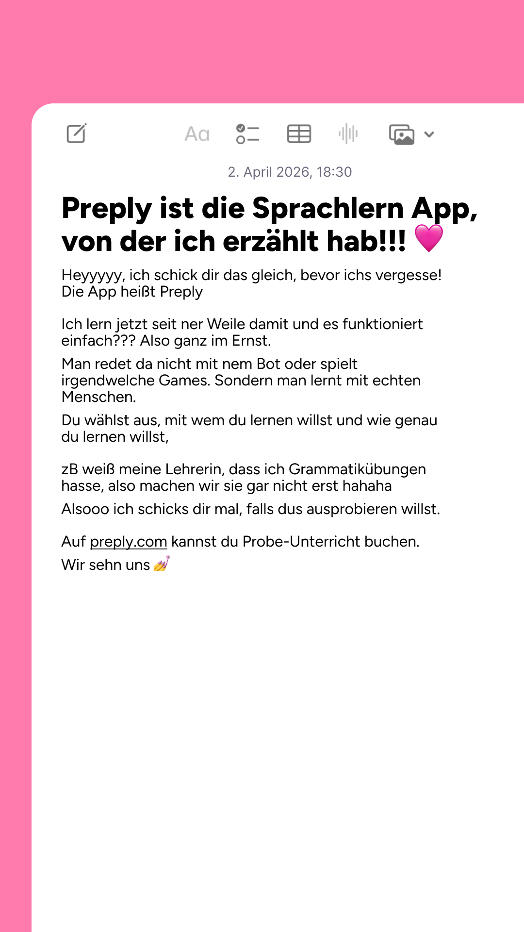 Preply Facebook ad