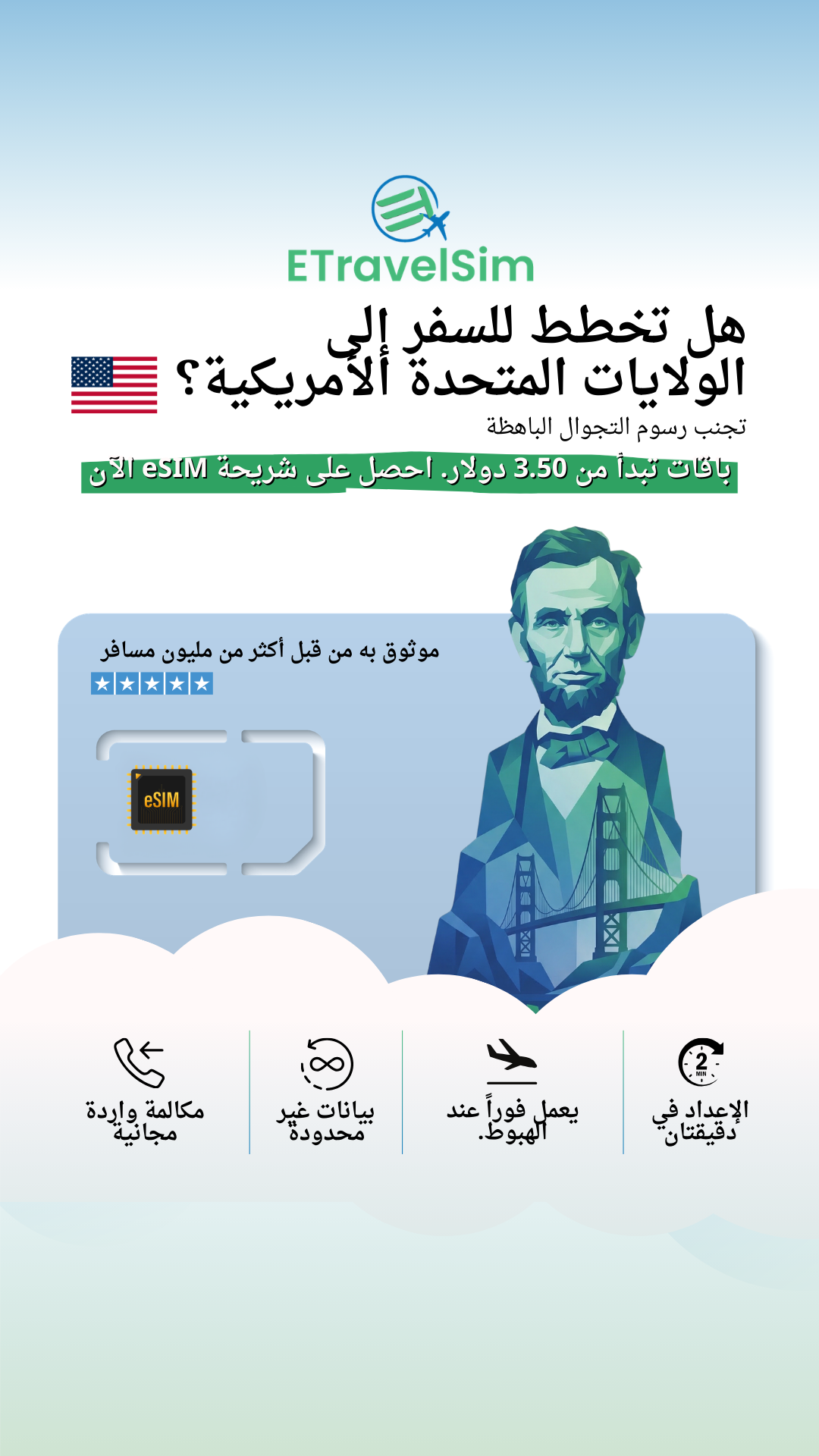 ETravelSim Facebook ad