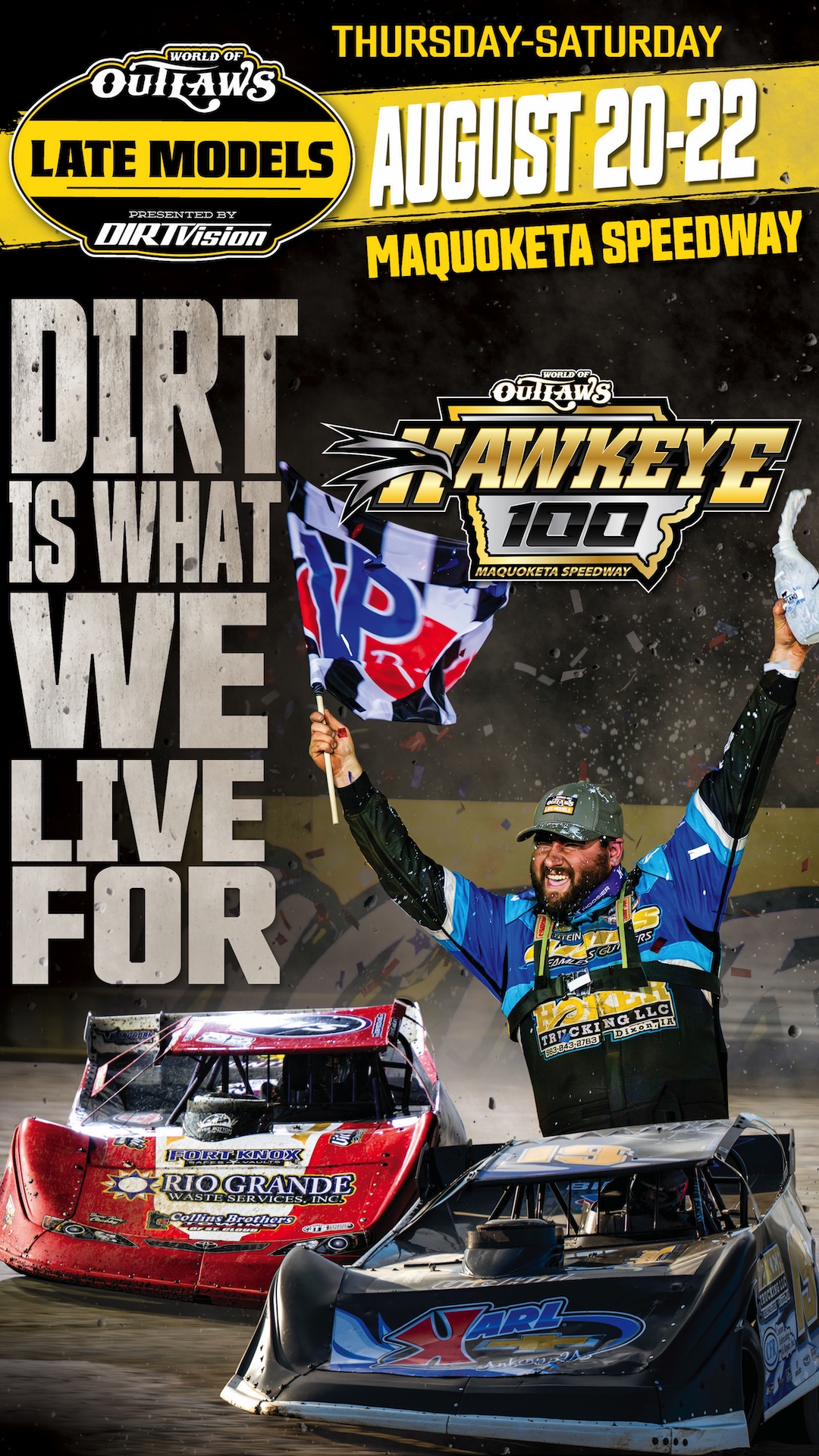World of Outlaws Late Model Series Facebook ad from Jul 31, 2026