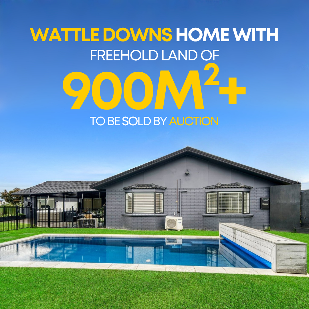 Harcourts Manukau Facebook ad: LARGE LAND + FAMILY LIVING