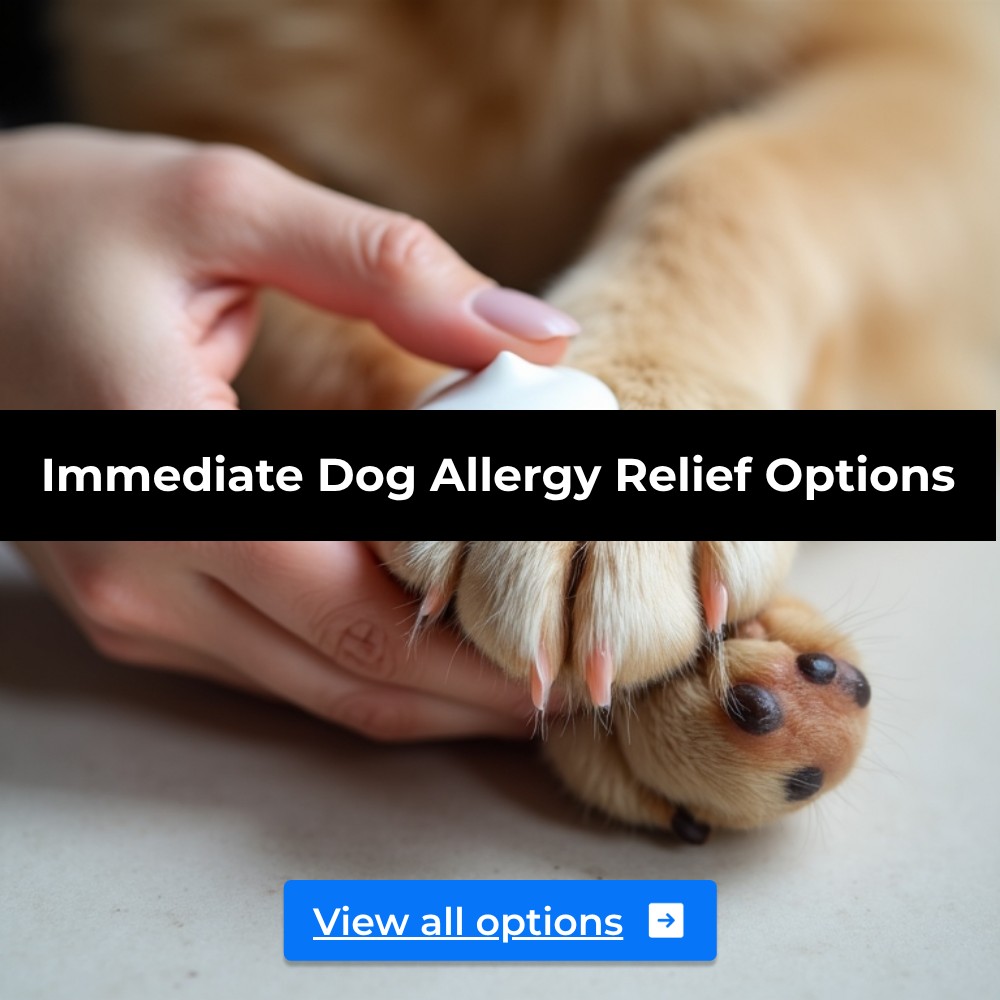 ExploreAnswers Revelation Facebook ad: Immediate Dog Allergy Relief Options!