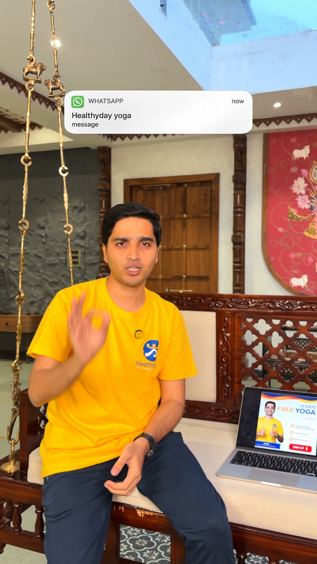 HealthyDay Facebook ad: తెలుగులో 14 Days FREE Yoga