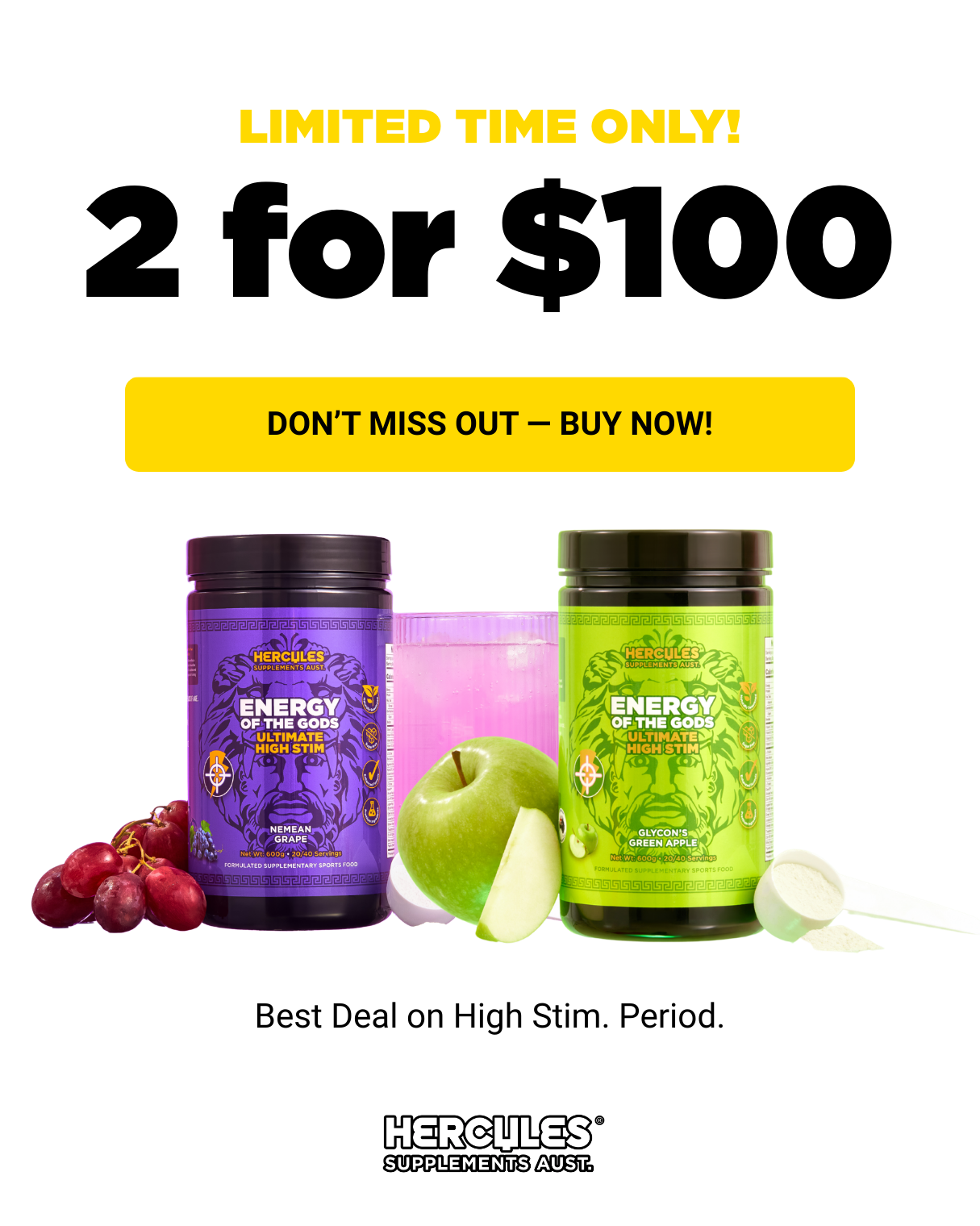 Hercules Supplements Aust Facebook ad