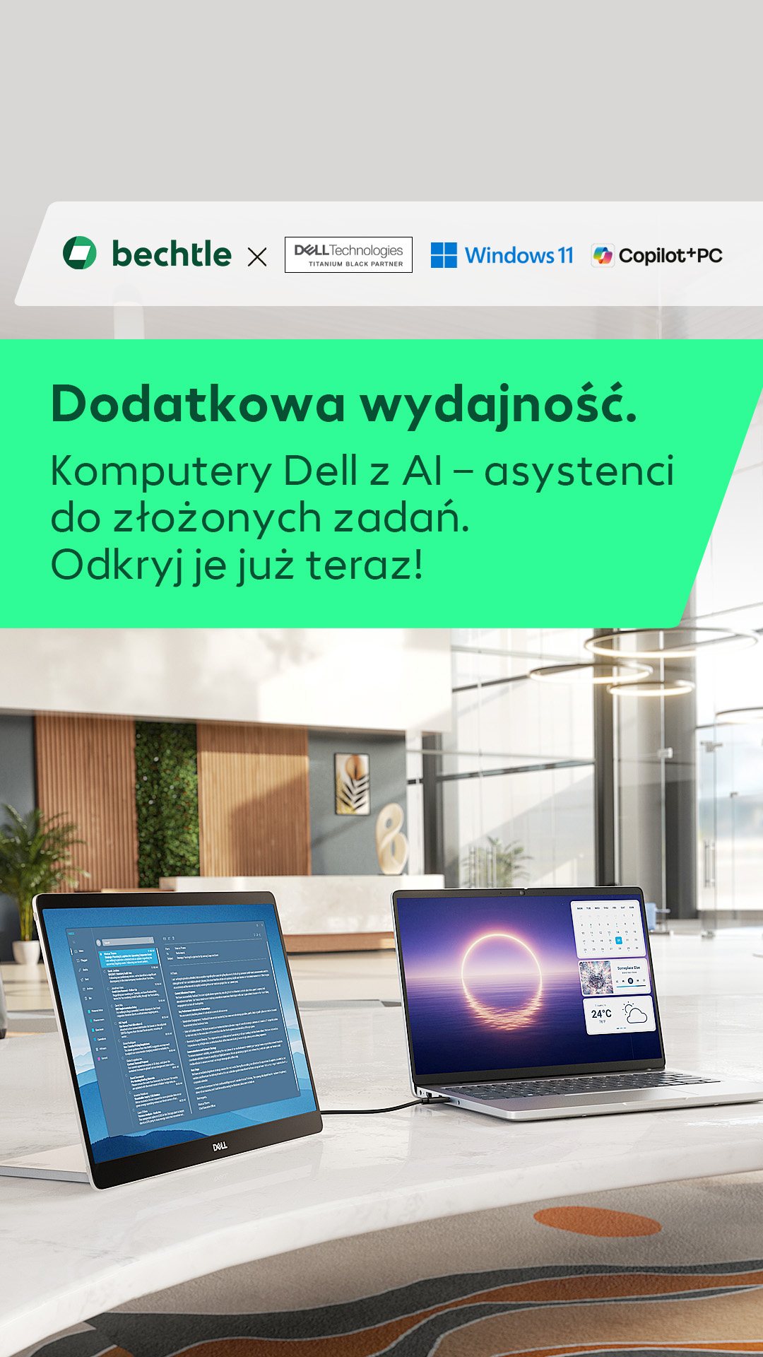 Bechtle Facebook ad: Specific use cases for greater productivity.