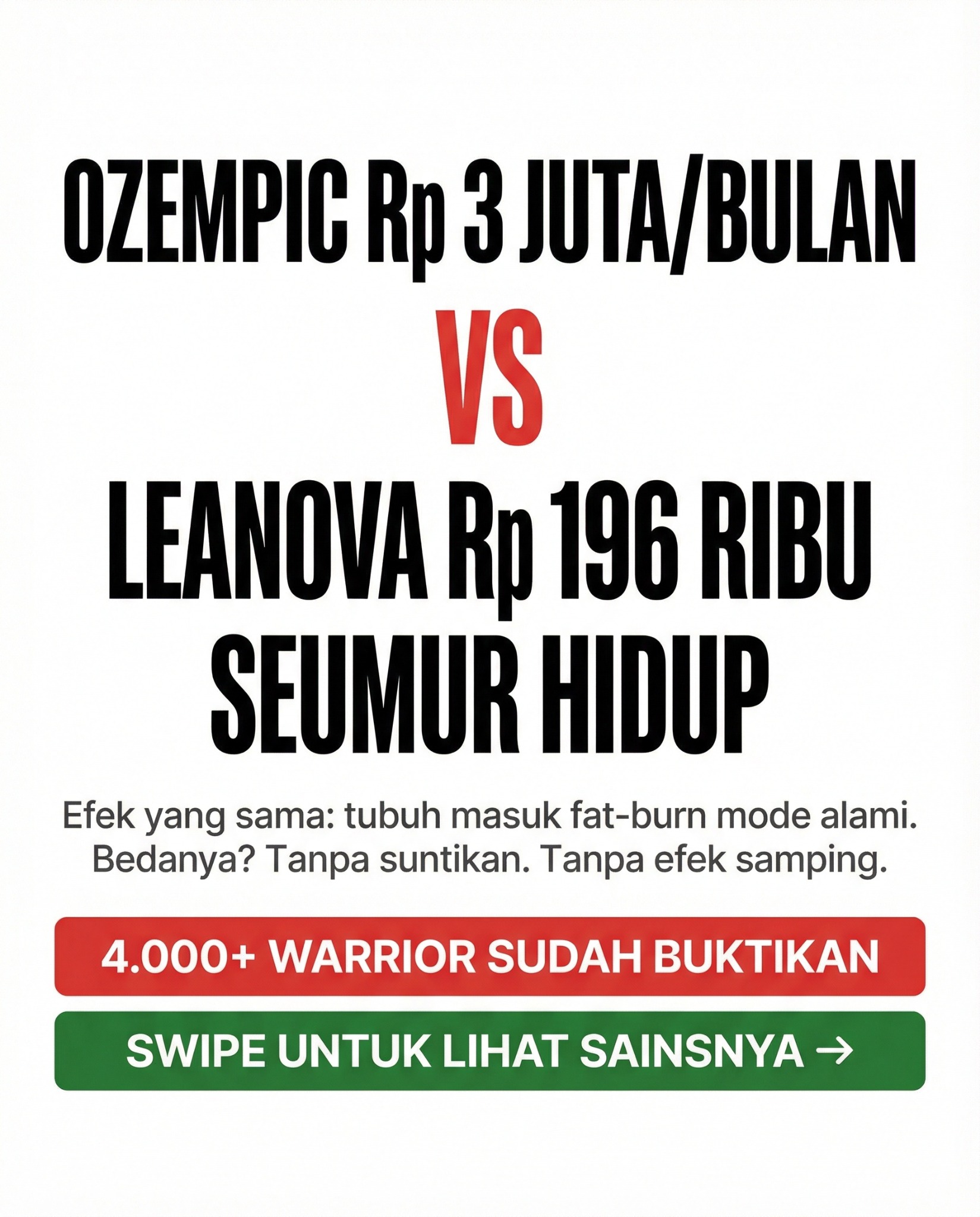 Leanova Metabolic Reset Facebook ad