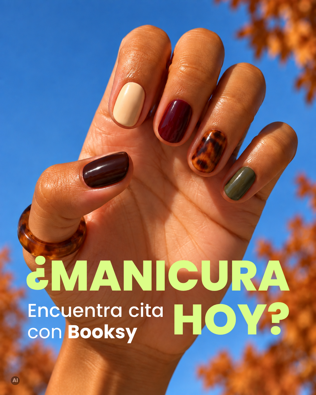 Booksy Spain Facebook ad: Cita de uñas para HOY