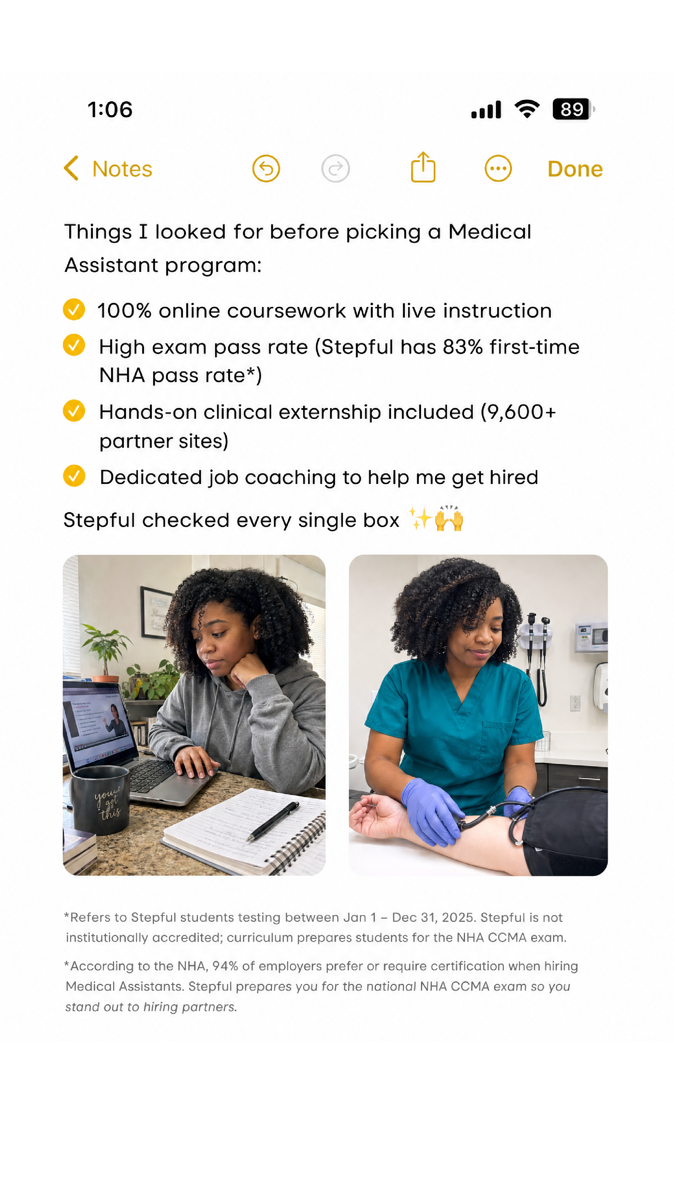 Stepful Facebook ad: Stand out from book-only pre-meds