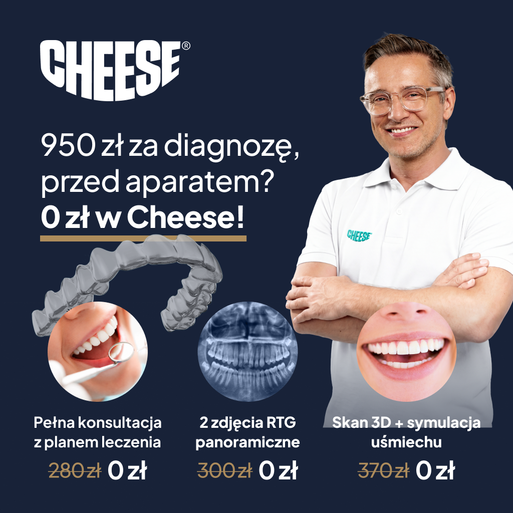 Cheese Ortodoncja Przyszłości Facebook ad: Co powstrzymuje Cię przed rozpoczęciem leczenia…