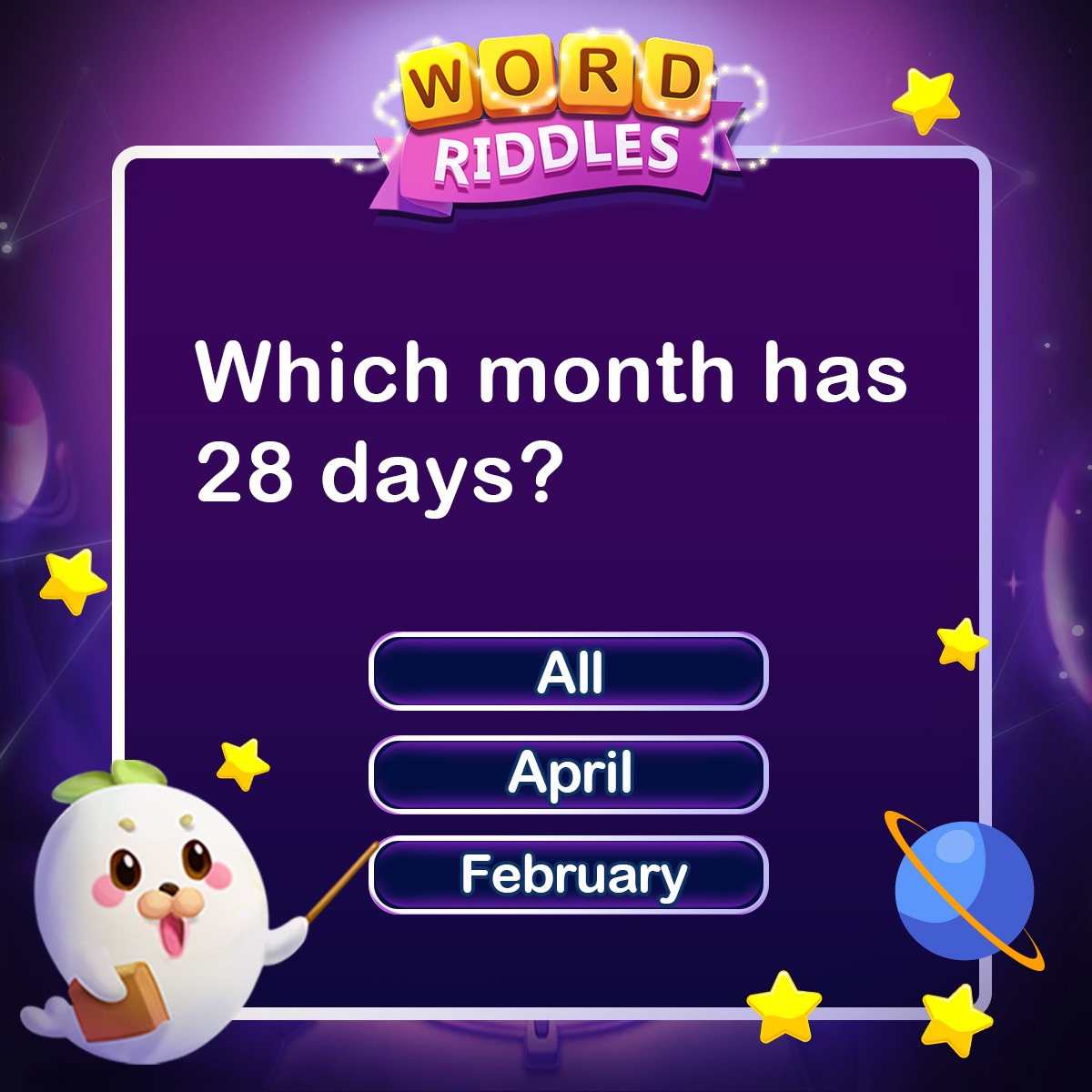 Word Riddles Facebook ad