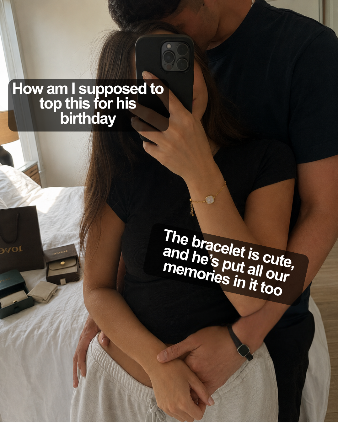 EVOL Facebook ad: A couples gift with something hidden inside