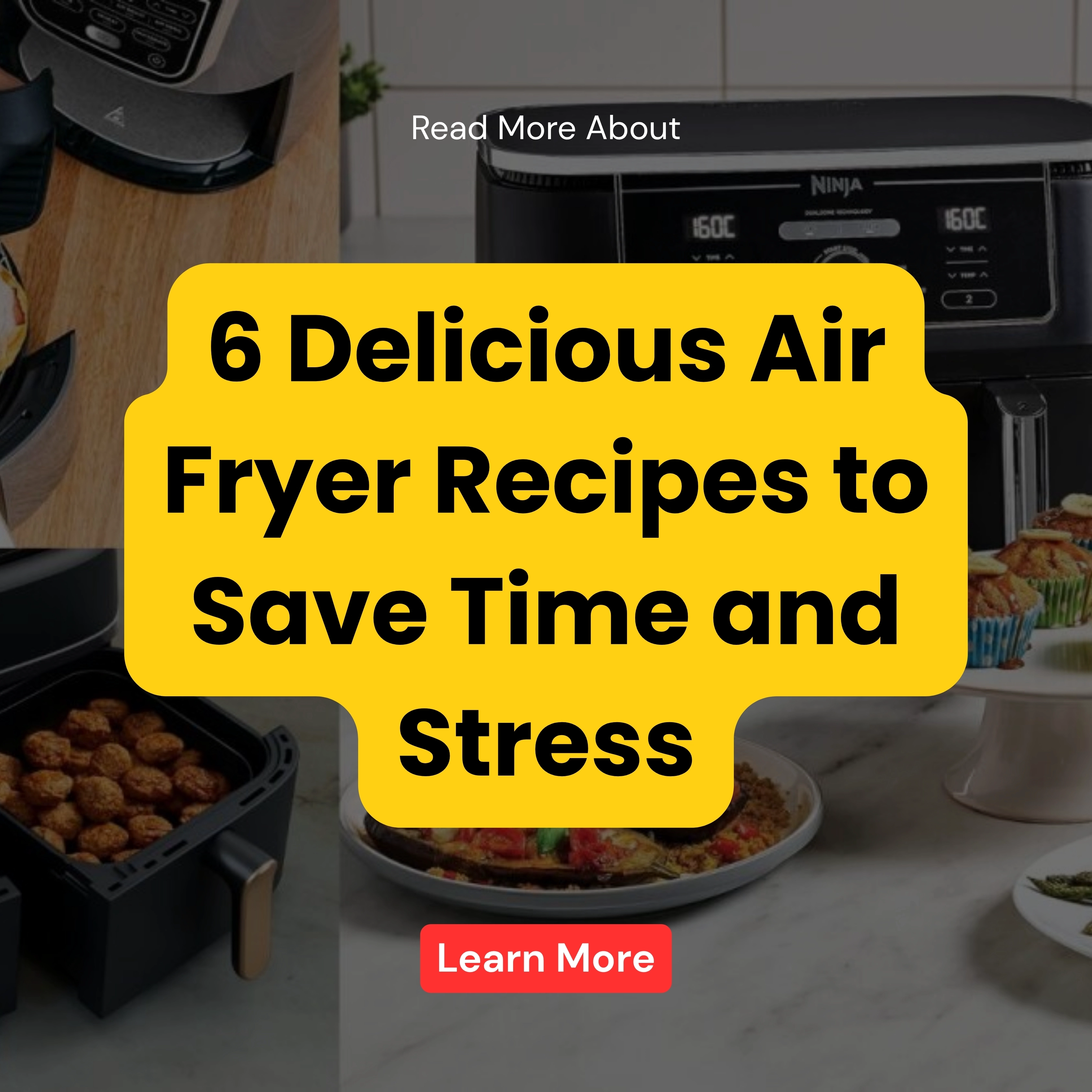 Knowledge Centre Facebook ad: Learn more about air fryer recipes.