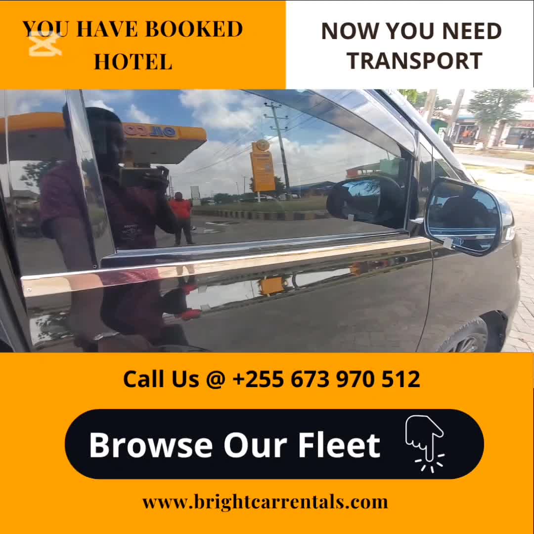 Bright Car Rental Facebook ad: Reliable Chauffeur Service In Dar Es Salaam