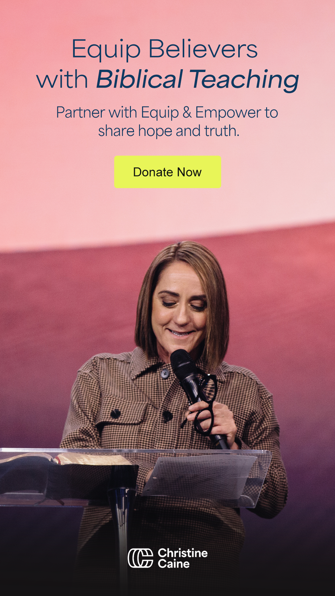 Christine Caine Facebook ad