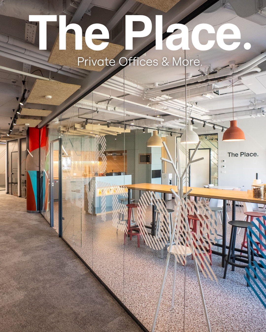 The Place. Facebook ad: Private office from 4 to 30 workspaces!