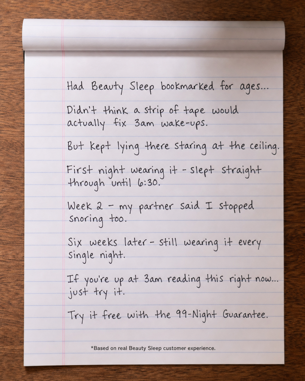 Beauty Sleep Facebook ad