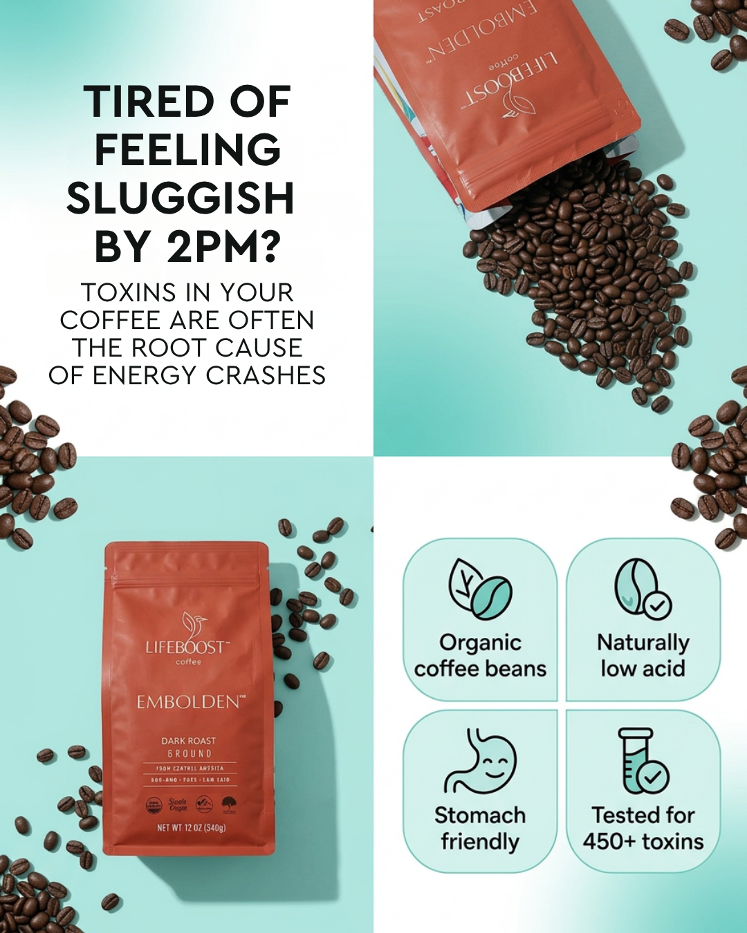 Lifeboost Coffee Facebook ad