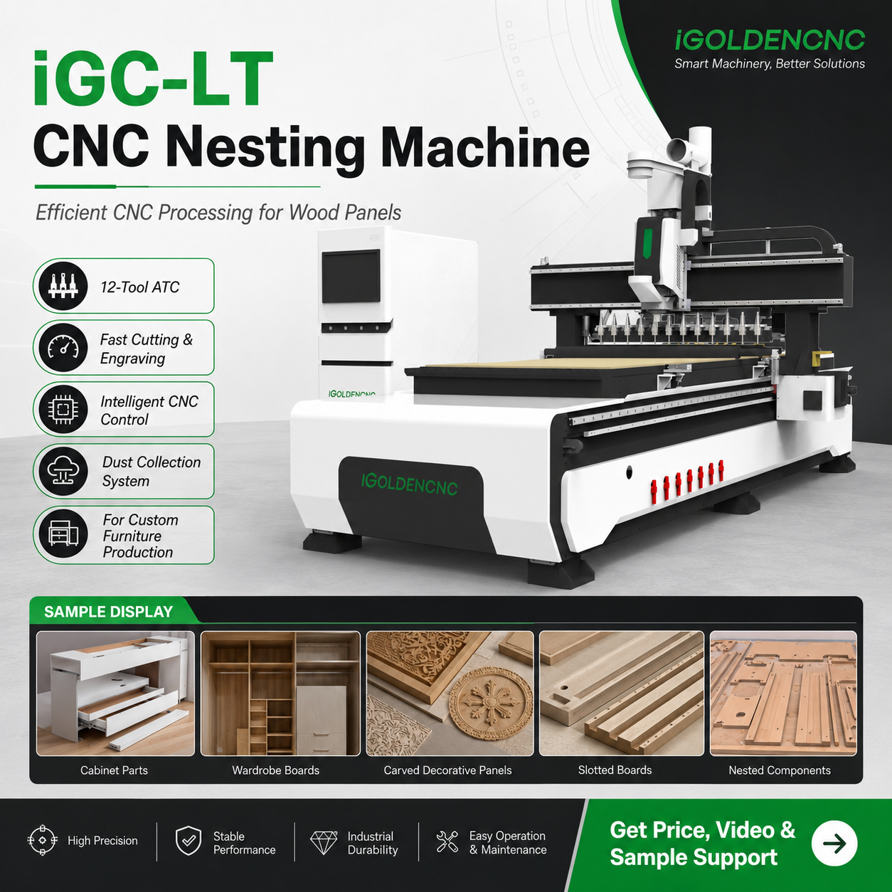 Igoldencnc Facebook ad: CNC Nesting Machine for Cabinets